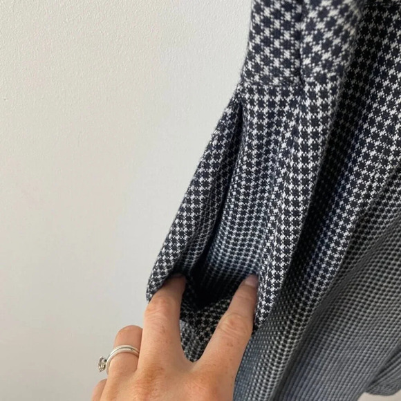 Abercrombie & Fitch Plaid Wide Strap Mini Dress Navy White Size Small - Picture 4 of 6